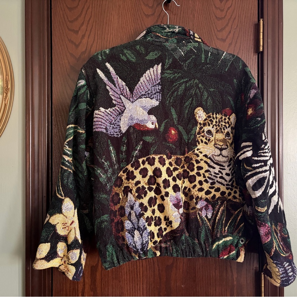 Vintage 90’s tapestry jacket safari animal - Picture 2 of 7